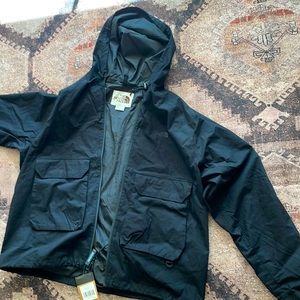 The North Face Ripstop Wind hooded jacket in black